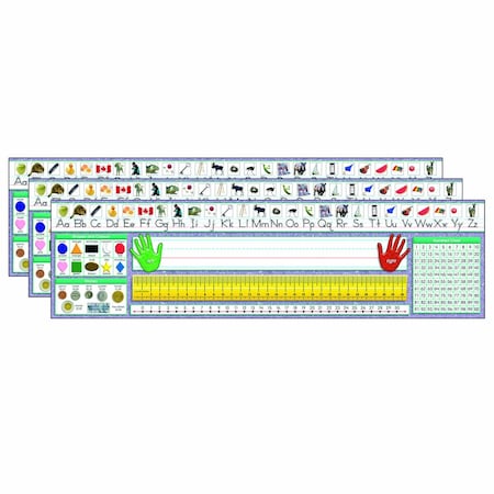 North Star Teacher Resources Canadian Traditional Manuscript Desk Plates, 36 Pieces, PK3 NS9020